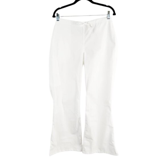 Butter Soft Pants - SOLD*****butter soft white scrub pants / flared leg workwear bottoms